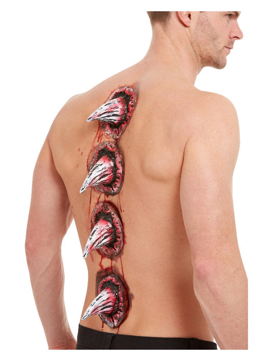 Smiffys MakeUp FX Latex Spike Wounds Red