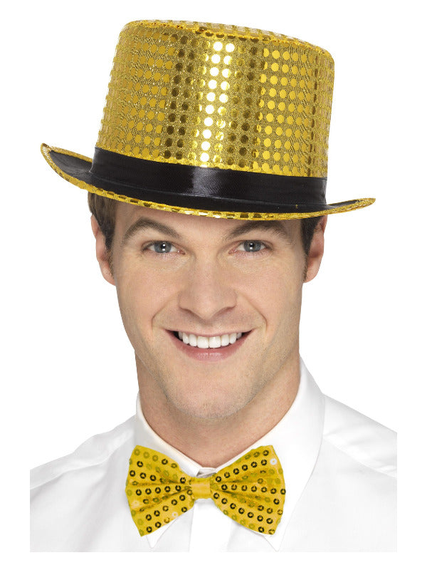 Sequin Top Hat Gold