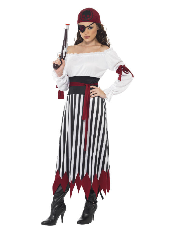 Pirate Lady Costume Black  White