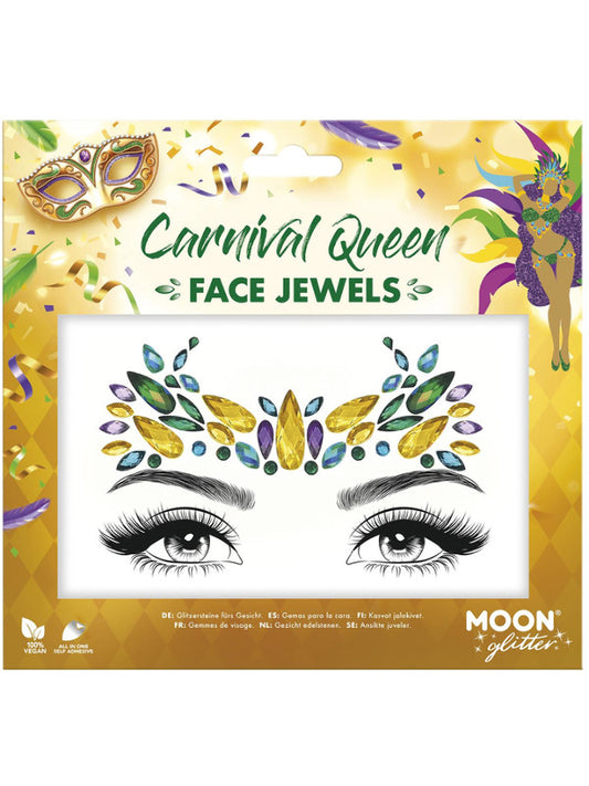 Moon Glitter Face Jewels Carnival Queen