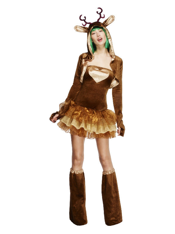 Fever Reindeer Costume Tutu Dress Brown