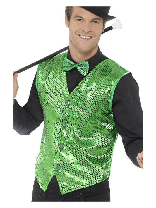 Sequin Waistcoat Green
