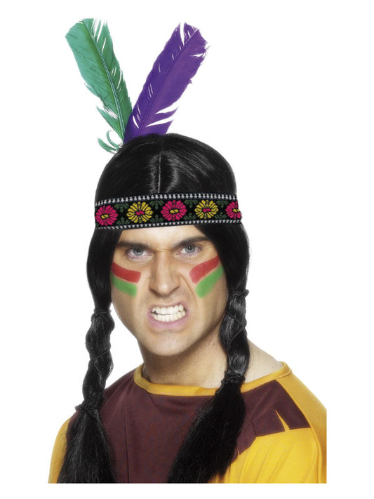 Native American Inspired Feathered Headband Multi