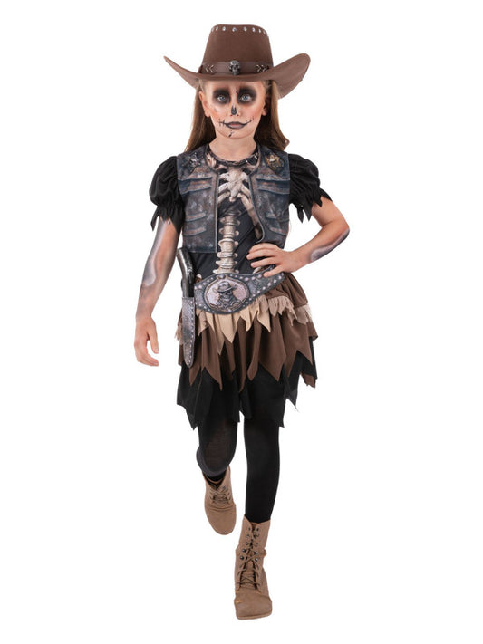 Kids Skeleton Cowgirl Costume