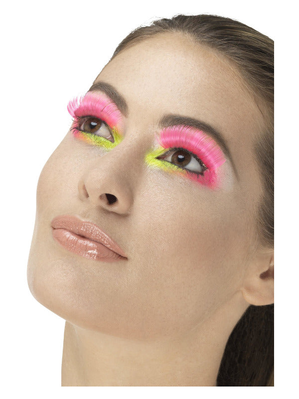 80s Party Eyelashes Neon Pink