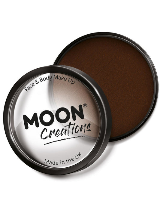 Adult Moon Creations Pro Face Paint Cake Pot Dark Brown