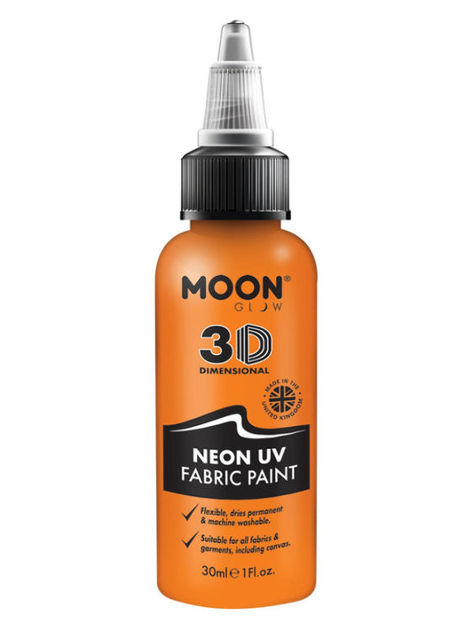 Adult Moon Glow  Neon UV Intense Fabric Paint Orange