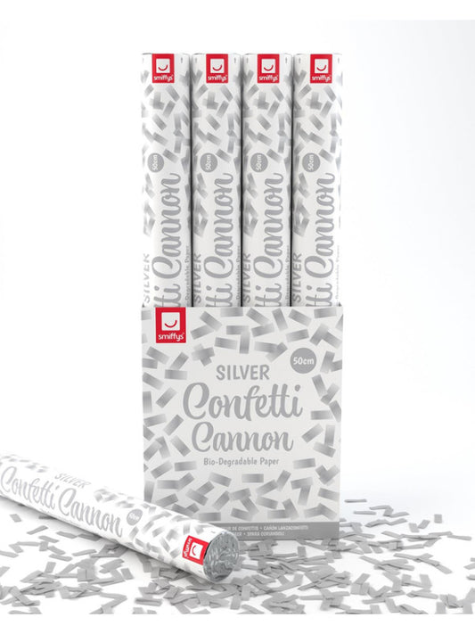50cm Confetti Cannon Silver DB of 12