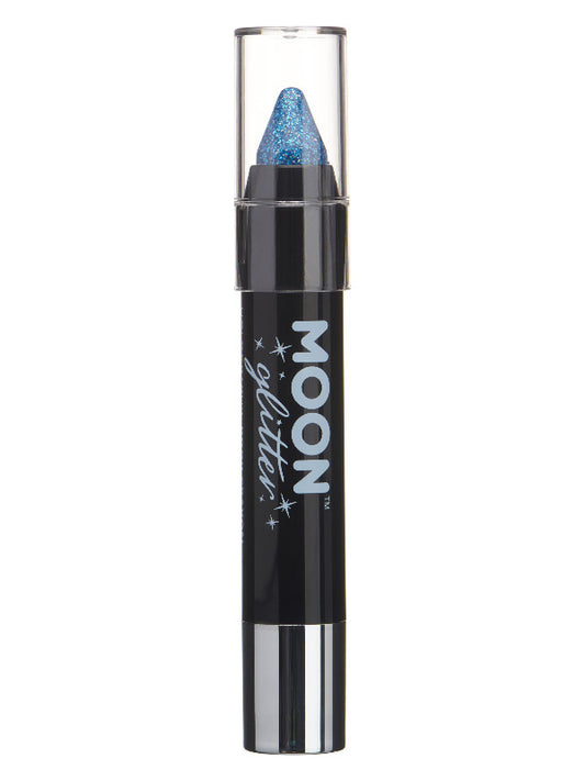 Adult Moon Glitter Holographic Body Crayons Blue