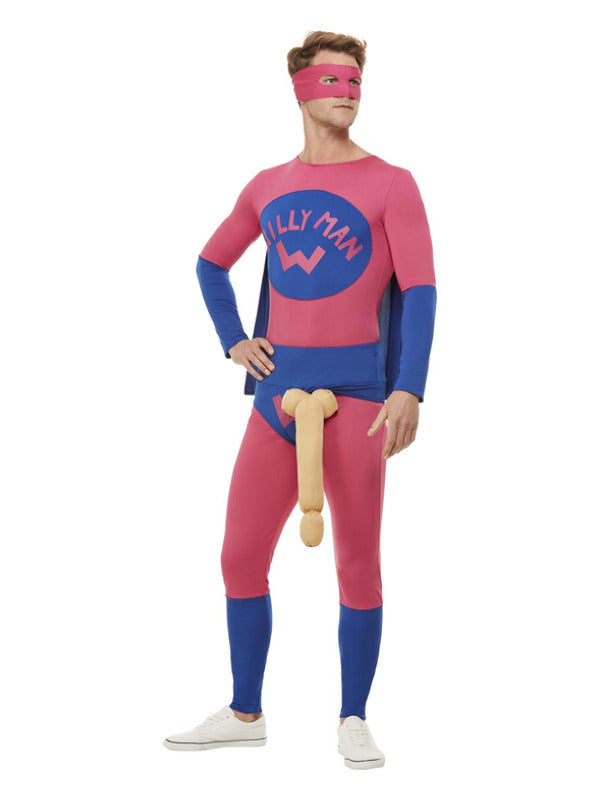 Willyman Superhero Costume Pink  Blue