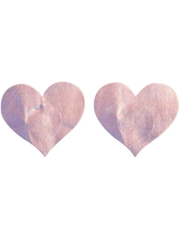 Fever Iridescent Heart Nipple Pasties Pink