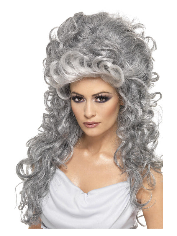 Medeia Witch Beehive Wig Grey
