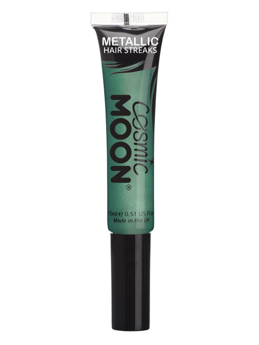 Cosmic Moon Metallic Hair Streaks Green