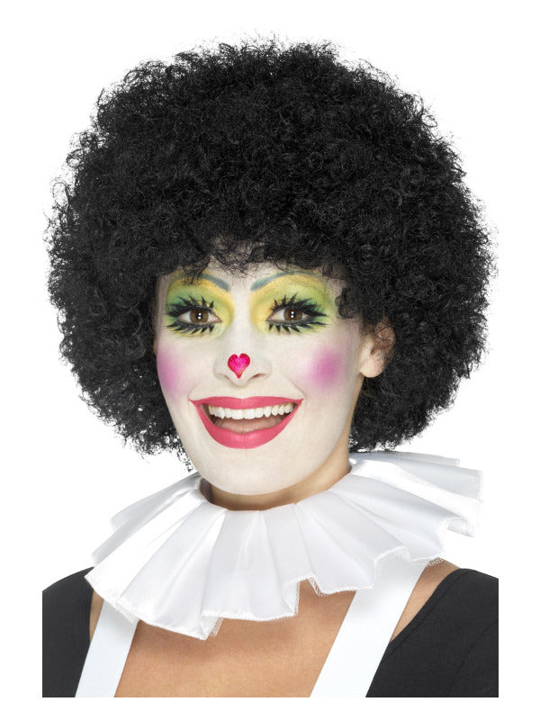 Clown Neck Ruffle White