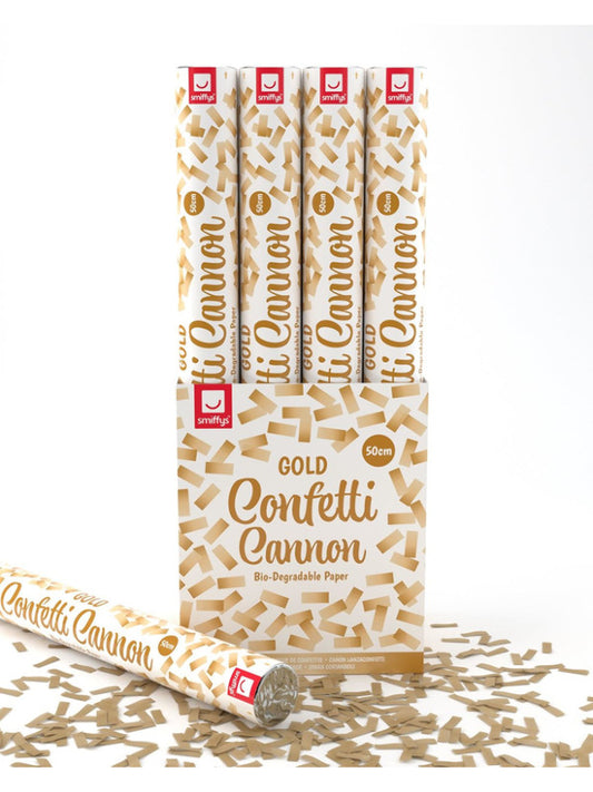 50cm Confetti Cannon Gold DB of 12
