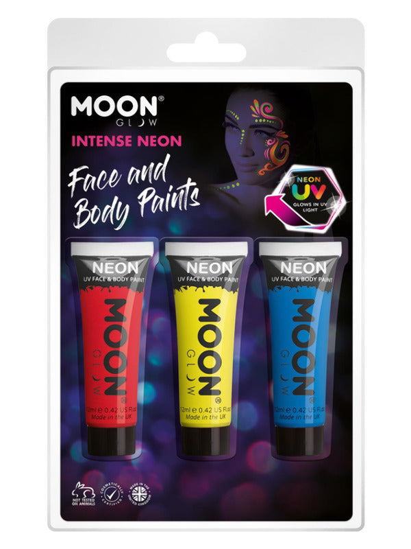 Adult Moon Glow Intense Neon UV Face Paint Red (3)