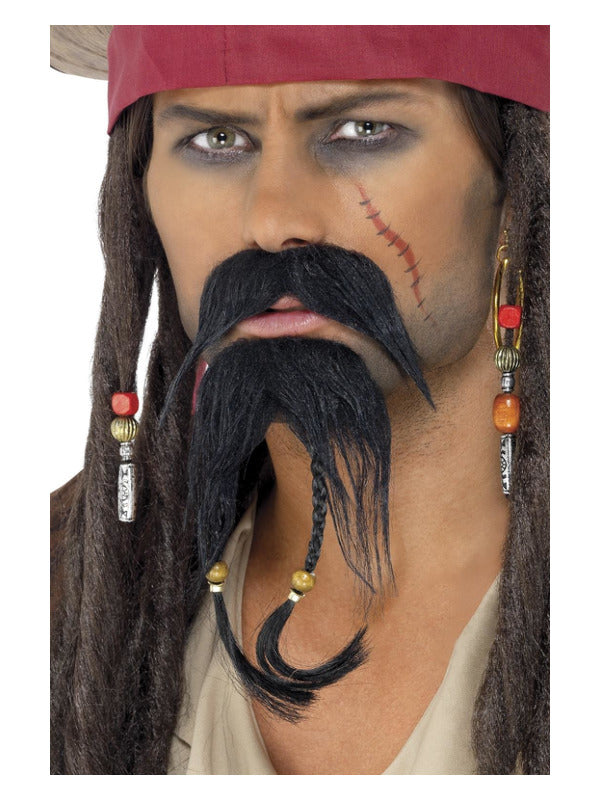 Pirate Facial Hair Set Black