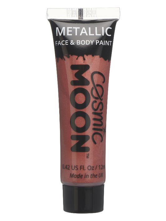 Adult Cosmic Moon Metallic Face  Body Paint Red