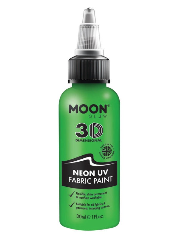 Adult Moon Glow  Neon UV Intense Fabric Paint Green
