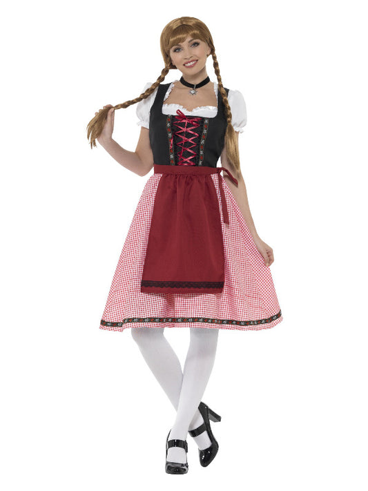 Bavarian Tavern Maid Costume Red  Black