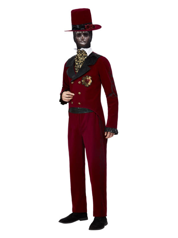 Deluxe DOTD Sacred Heart Groom Costume Burgundy