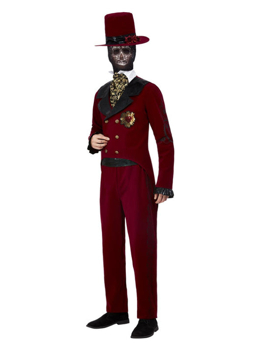 Deluxe DOTD Sacred Heart Groom Costume Burgundy