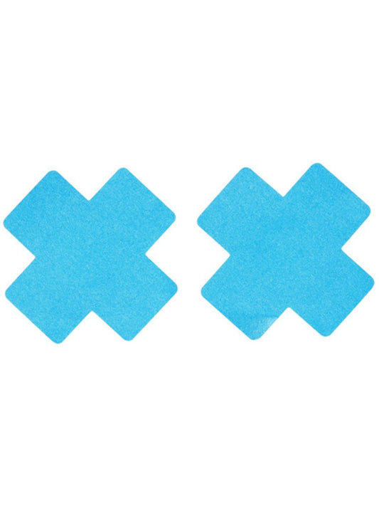 Fever Cross Nipple Pasties Blue