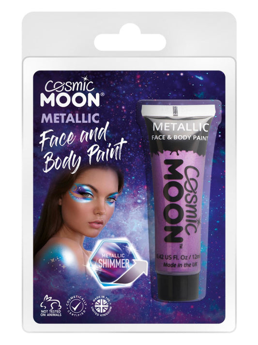 Adult Cosmic Moon Metallic Face  Body Paint Purple (2)