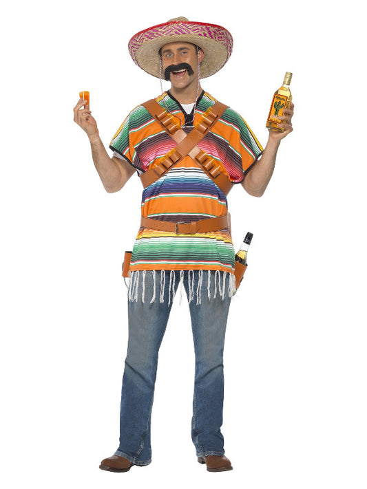 Tequila Shooter Guy Costume Orange  Green