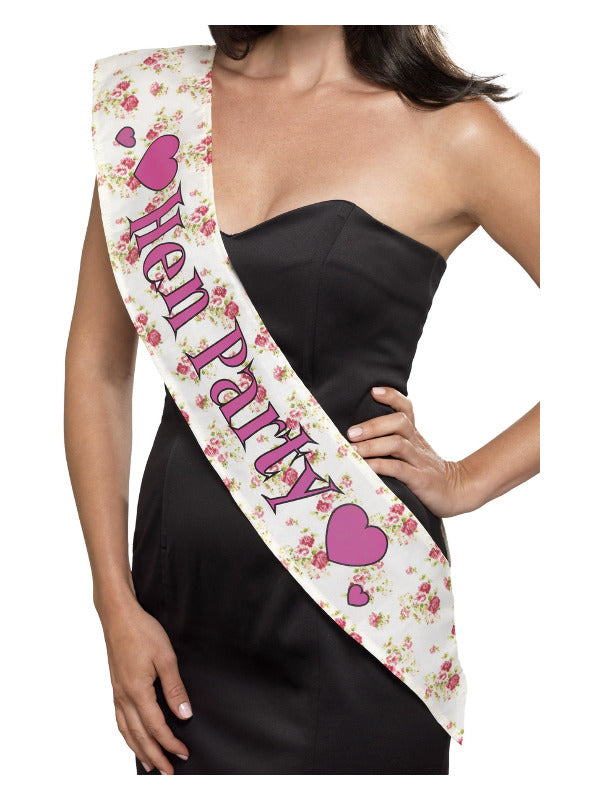 Deluxe Vintage Hen Party Sash Pink