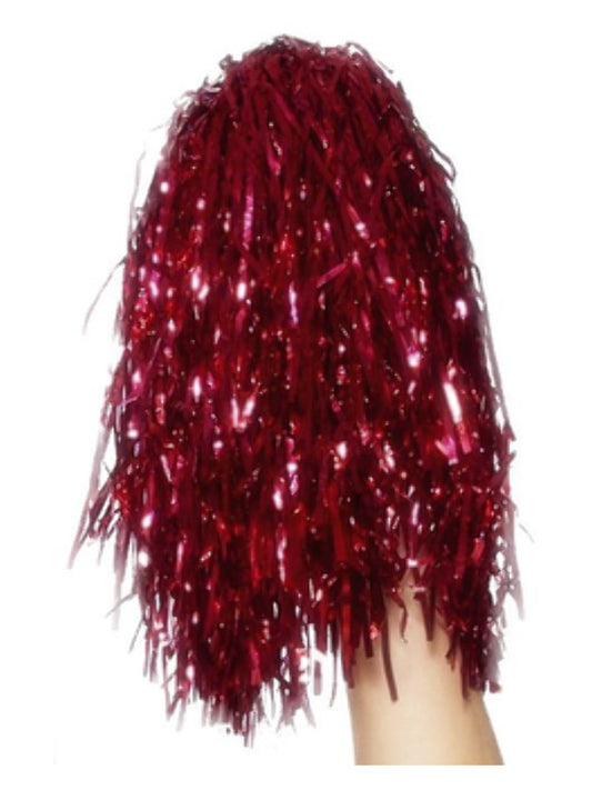 Pom Poms Metallic Red