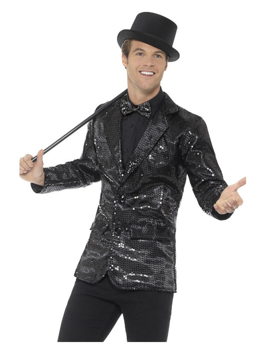 Sequin Jacket Mens Black